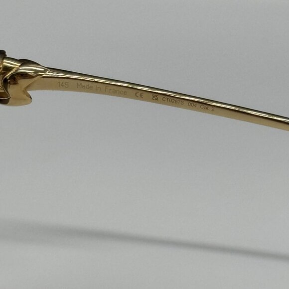 NEW CARTIER CT0267S 004 CARTIER GOLD/PINK TITANIUM WOMEN CARTIER SUNGLASSES - Picture 14 of 15